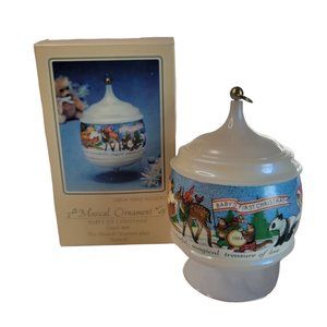 Hallmark Musical Ornament "1984" Babies 1st Christmas playing Toyland Windup
